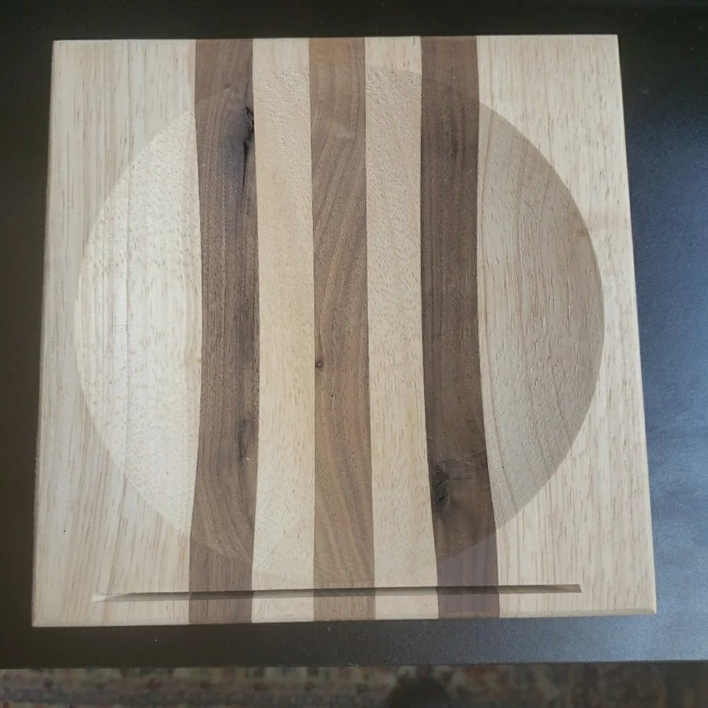 Alaskan ULU Knife Wooden Cutting Board (Bowl)